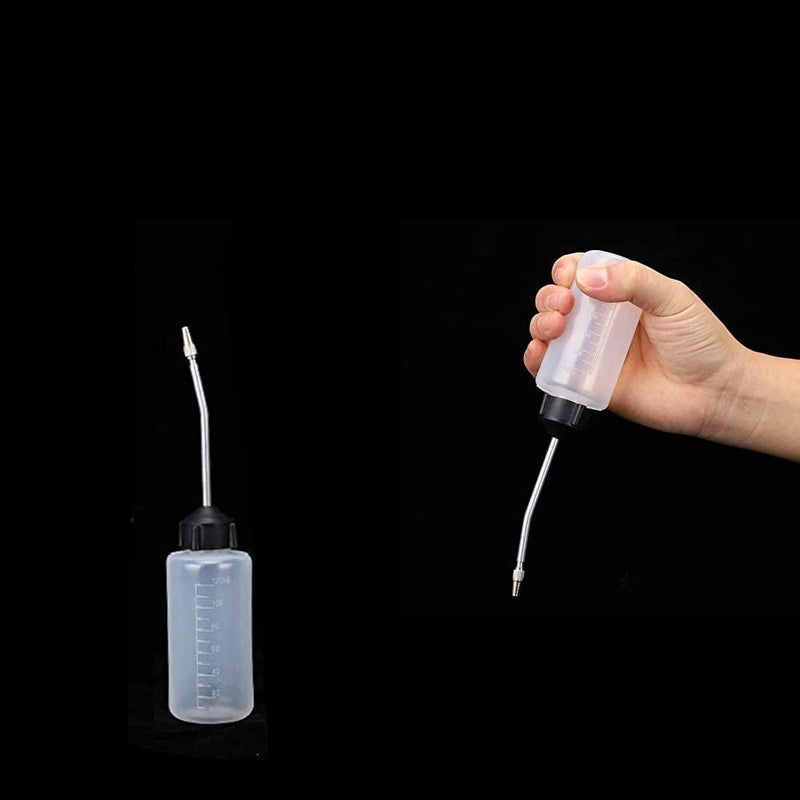YXQ 120ml Sewing Machine Oil Dispenser Screw on Cap Extended Spout Plastic Oiler Bottle for DIY Craft, 2Pcs - Image 4